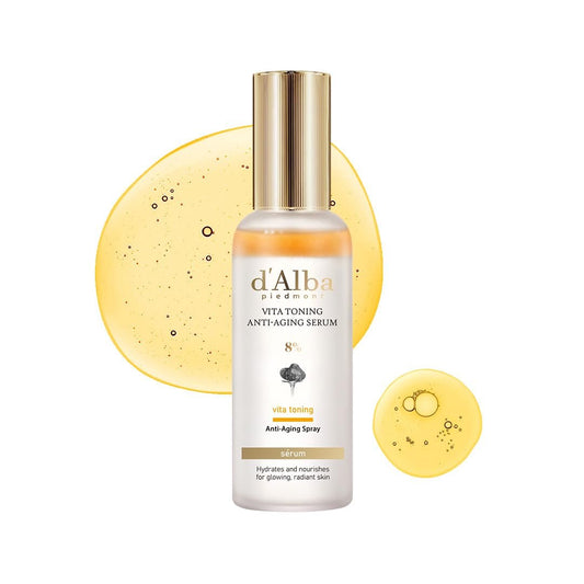 d'alba Piedmont Vita Toning Anti-Aging 8% Spray Serum (70 ml) – Zweischichtiges Öl-Serum-Mist mit Trüffel, straffend & hydratisierend, Koreanische Hautpflege