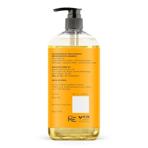 Majestic Pure Öl - 100% reines und natürliches Haarwachstumsöl für Wimpern, Augenbrauen, Haut, Körper, Gesicht, Nägel & Kopfhaut - Vitamin E Öl mit Arganöl 8 Fl Oz