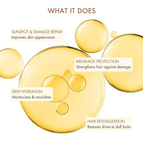 Majestic Pure Öl - 100% reines und natürliches Haarwachstumsöl für Wimpern, Augenbrauen, Haut, Körper, Gesicht, Nägel & Kopfhaut - Vitamin E Öl mit Arganöl 8 Fl Oz
