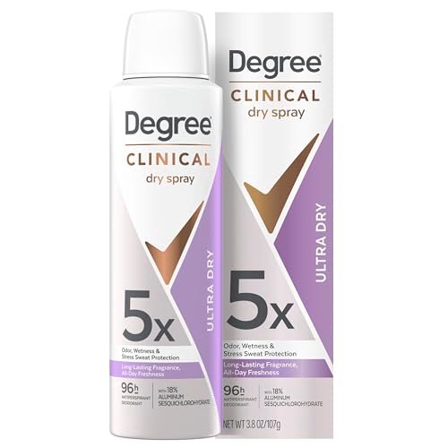 Degree Clinical Strength Antiperspirant Deodorant Ultra Dry Spray 96 Stunden Schweiß- und Geruchsschutz 5x Schweißarten 3,8 oz