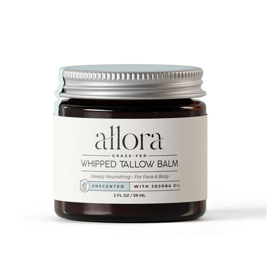 100% Grasgefüttertes Rindertalg für die Haut - Gschlagnes Talg-Balsam mit Jojobaöl für trockene & empfindliche Haut, 60 ml (Unparfümiert)