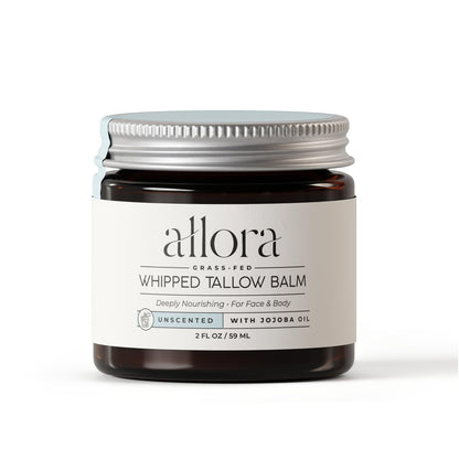 100% Grasgefüttertes Rindertalg für die Haut - Gschlagnes Talg-Balsam mit Jojobaöl für trockene & empfindliche Haut, 60 ml (Unparfümiert)