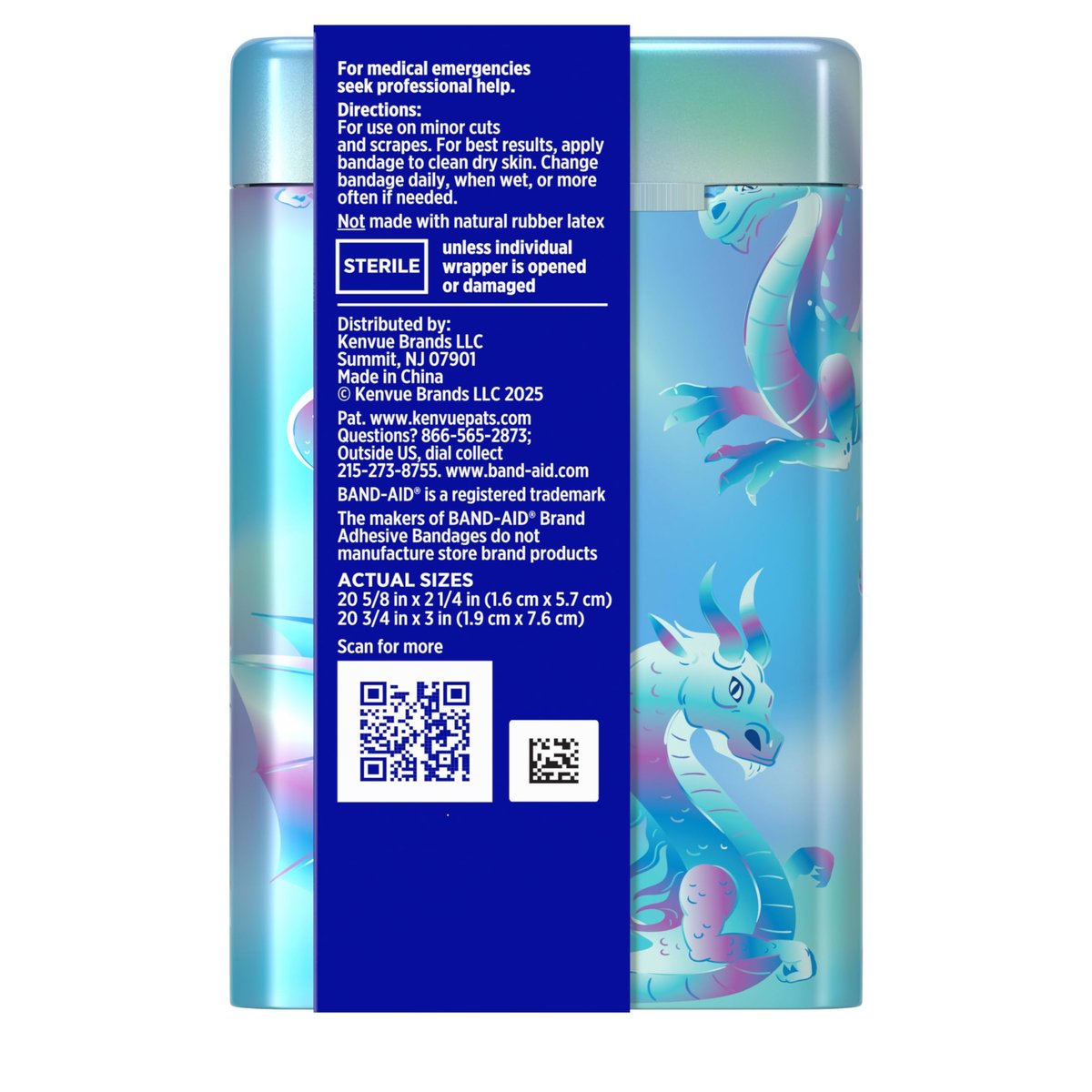 BAND-AID Flexible Stoffpflaster – Irideszierendes Magic Shimmer Design, gemischte Größen, 40 Stück – für kleine Schnitte, Schürfwunden & Verbrennungen