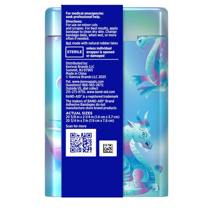 BAND-AID Flexible Stoffpflaster – Irideszierendes Magic Shimmer Design, gemischte Größen, 40 Stück – für kleine Schnitte, Schürfwunden & Verbrennungen