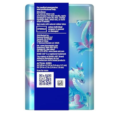 BAND-AID Flexible Stoffpflaster – Irideszierendes Magic Shimmer Design, gemischte Größen, 40 Stück – für kleine Schnitte, Schürfwunden & Verbrennungen