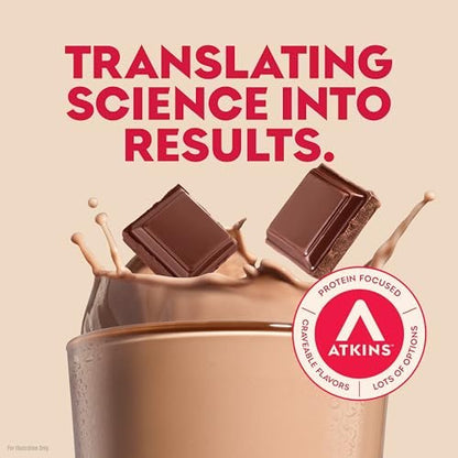 Atkins Protein-Shake-Variety-Pack – Erdbeer, Vanille & Milchschokolade, 15g Protein, 3g Ballaststoffe, GLP-1-freundlich, 12er-Pack (11 Fl Oz)