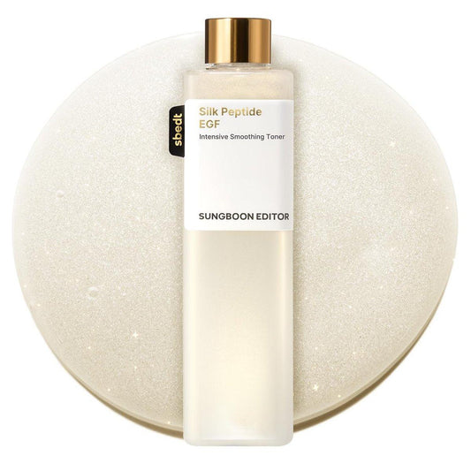 SUNGBOON EDITOR Silk Peptide EGF Gesichtstoner mit Kupferpeptiden für empfindliche Haut | Feuchtigkeits- und Glättungspflege für feine Linien | Strahlender Teint | Koreanische Hautpflege 300 ml