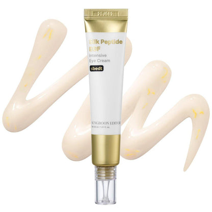 SUNGBOON EDITOR Silk Peptides EGF Intensive Eye Cream mit Kupferpeptiden gegen Schwellungen & Fältchen | Patentierte Peptidkomplex | Straffend & Feuchtigkeitsspendend, Koreanische Hautpflege 30 ml