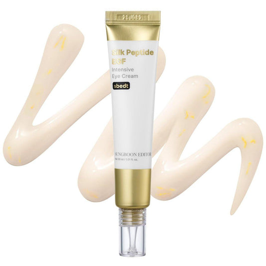 SUNGBOON EDITOR Silk Peptides EGF Intensive Eye Cream mit Kupferpeptiden gegen Schwellungen & Fältchen | Patentierte Peptidkomplex | Straffend & Feuchtigkeitsspendend, Koreanische Hautpflege 30 ml