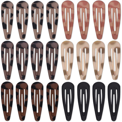 Teenitor Haarspangen Matt Snap Haarclips, 24 Stück, 2 Zoll, 6 Farben für Frauen und Mädchen