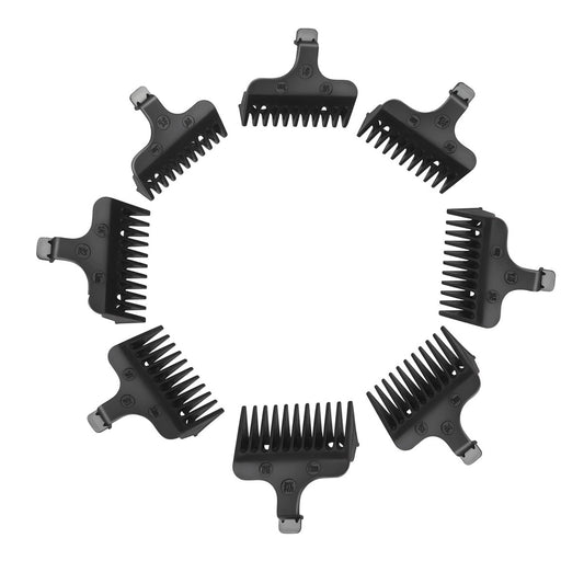 Barttrimmer Führungskamm Set – Kompatibel mit Wahl 40mm abnehmbaren T-Klingen Trimmern – 8 Aufsätze von 1,6 mm bis 12,7 mm (8er Pack)