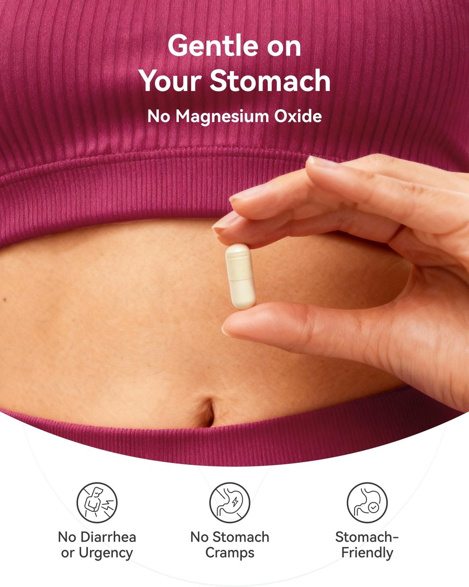 9-in-1 Magnesium Komplex, 300mg Magnesium aus 9 organischen Formen, Glycinat, Citrat, Malat, Hohe Absorption für Schlaf & Entspannung, Energie & Muskelunterstützung, 90 Kapseln