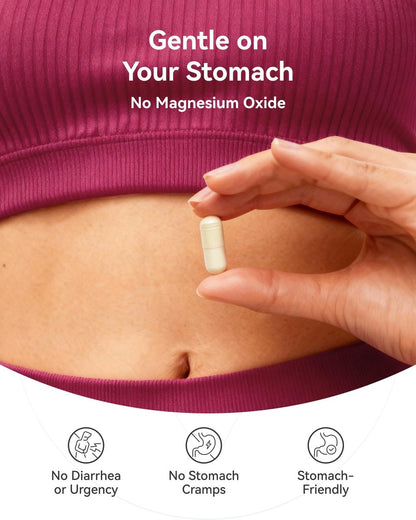 9-in-1 Magnesium Komplex, 300mg Magnesium aus 9 organischen Formen, Glycinat, Citrat, Malat, Hohe Absorption für Schlaf & Entspannung, Energie & Muskelunterstützung, 90 Kapseln