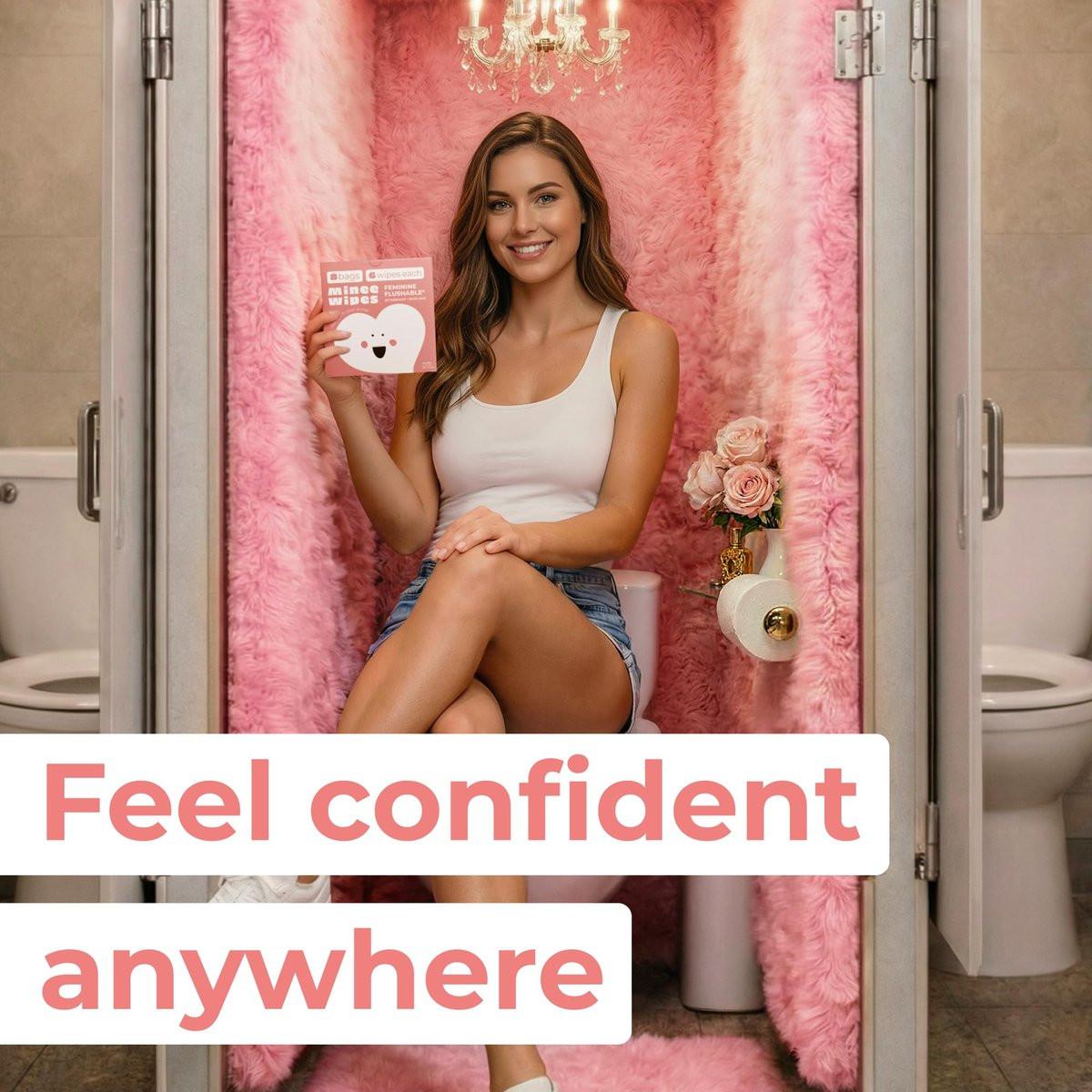 Impossibly Compact Travel Feminine Wipes - 99% Wasser und Aloe - pH-ausgeglichen, periodenfreundlich & ultraweich - Reiseutensilien für Frauen & Teenager - unparfümiert - 8er-Pack insgesamt 48 Tücher