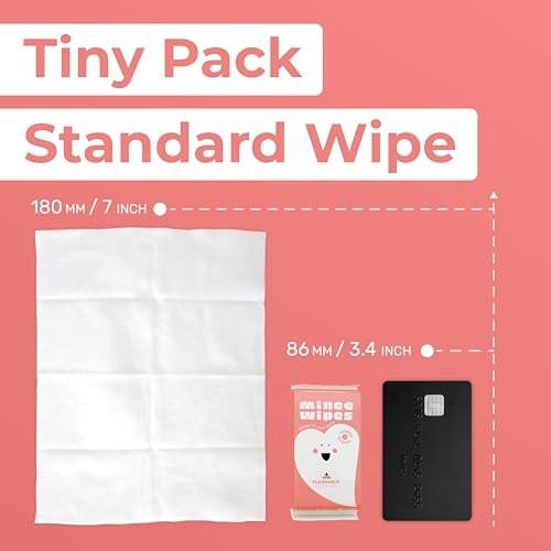 Impossibly Compact Travel Feminine Wipes - 99% Wasser und Aloe - pH-ausgeglichen, periodenfreundlich & ultraweich - Reiseutensilien für Frauen & Teenager - unparfümiert - 8er-Pack insgesamt 48 Tücher