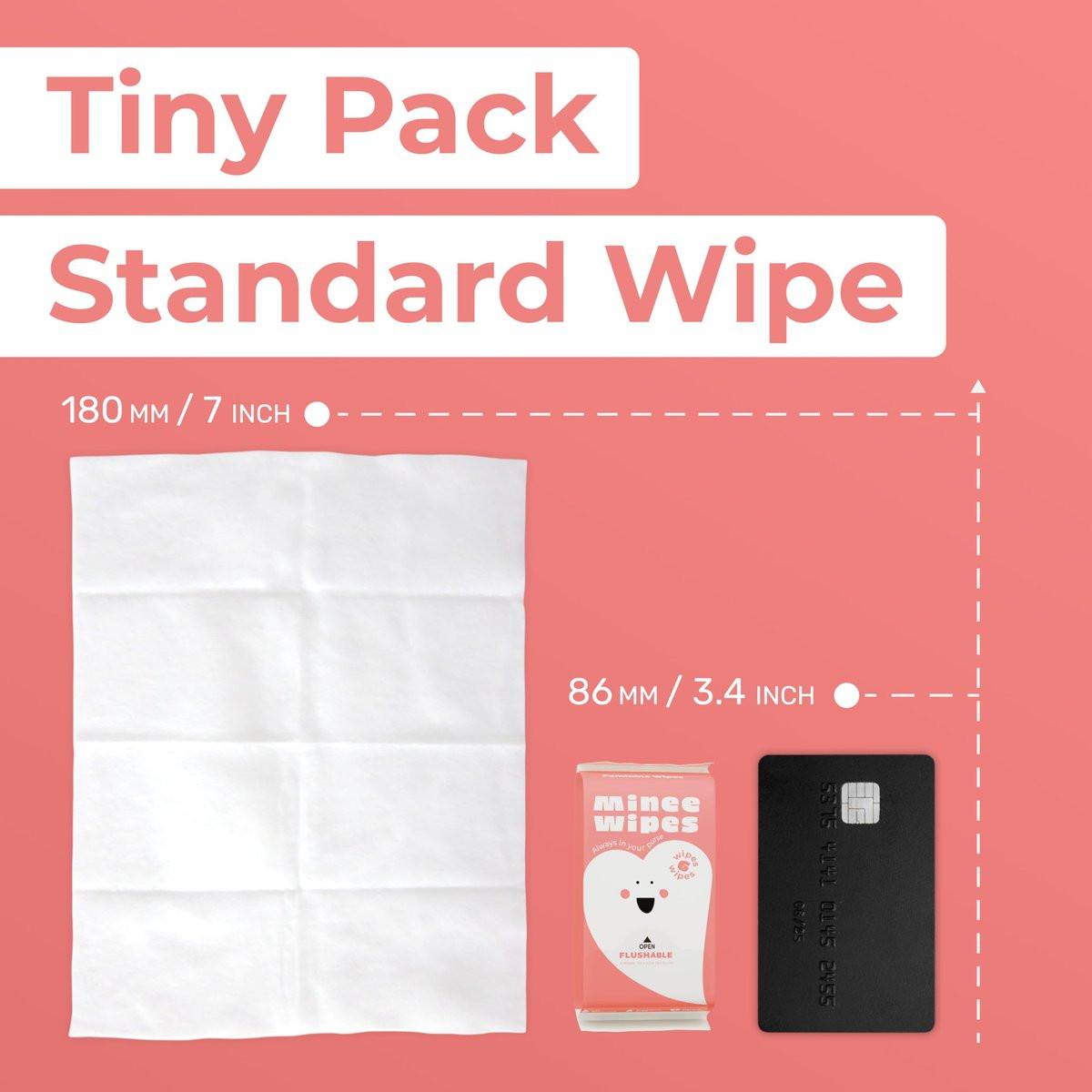 Impossibly Compact Travel Feminine Wipes - 99% Wasser und Aloe - pH-ausgeglichen, periodenfreundlich & ultraweich - Reiseutensilien für Frauen & Teenager - unparfümiert - 8er-Pack insgesamt 48 Tücher