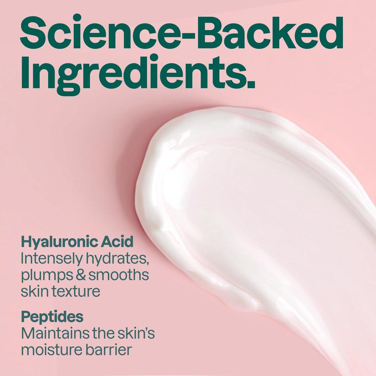 ATTITUDE Anti-Aging Gesichtscreme mit Hyaluronsäure, Peptiden & Ceramiden – Falten & feine Linien, Duftfreie Hautpflege, dermatologisch getestet, für Frauen & Männer, EWG-zertifiziert, vegan, 1,7 Fl Oz