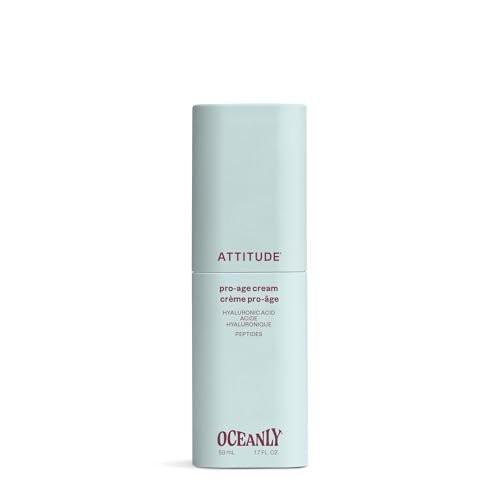 ATTITUDE Anti-Aging Gesichtscreme mit Hyaluronsäure, Peptiden & Ceramiden – Falten & feine Linien, Duftfreie Hautpflege, dermatologisch getestet, für Frauen & Männer, EWG-zertifiziert, vegan, 1,7 Fl Oz