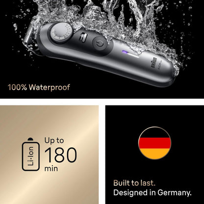 Braun Series 9 PRO All-in-One Bart- und Körperpflege-Set für Männer, kabelloser Trimmer, Haarschneider & Rasierer für Gesicht, Haare & Körper mit Gillette Labs Rasierer, AIO 9570