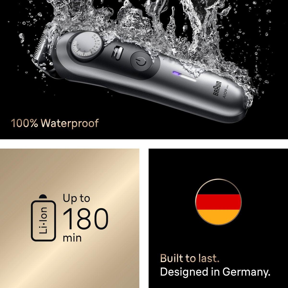 Braun Series 9 PRO All-in-One Bart- und Körperpflege-Set für Männer, kabelloser Trimmer, Haarschneider & Rasierer für Gesicht, Haare & Körper mit Gillette Labs Rasierer, AIO 9570
