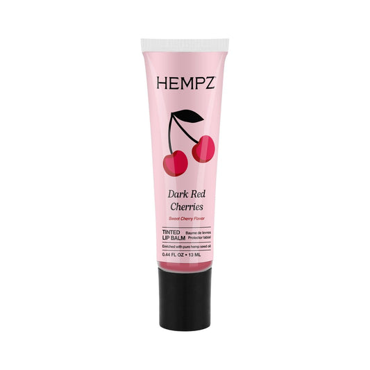 Hempz Cherry Tinted Lip Balm – Feuchtigkeitsspendender Lippenbalsam für trockene, rissige Lippen, Dunkelrote Kirschen, 13 ml