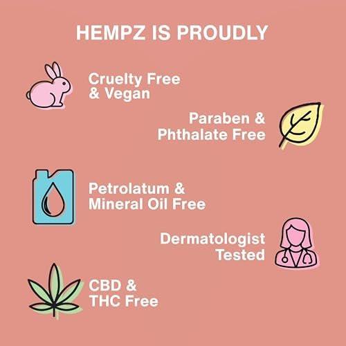 Hempz Lippenbalsam Geschenkset – 4er-Pack mit Juicy Peach, Dark Red Cherries, Original und Whipped Vanilla