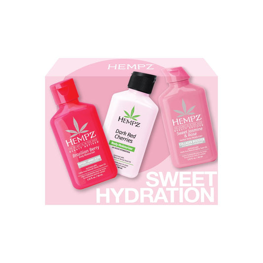 Hempz Pretty & Pink Mini Lotion Set – Süße Feuchtigkeitspflege 3er-Pack Kit, 2,25 oz (66 ml pro Flasche)