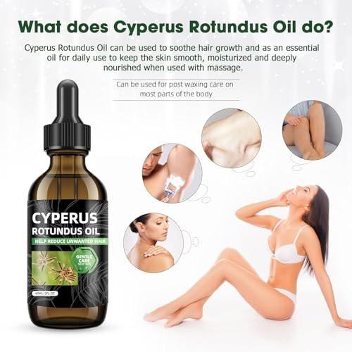 SKSOYT 2 Stück Cyperus Rotundus Öl zur Haarentfernung, Natürliches Öl zur Reduzierung unerwünschten Haarwuchses, Beruhigend & Feuchtigkeitsspendend, Verkleinert Poren, Sanfte Hautpflege
