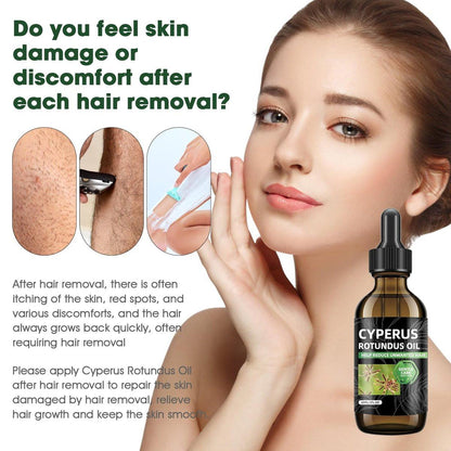 SKSOYT 2 Stück Cyperus Rotundus Öl zur Haarentfernung, Natürliches Öl zur Reduzierung unerwünschten Haarwuchses, Beruhigend & Feuchtigkeitsspendend, Verkleinert Poren, Sanfte Hautpflege