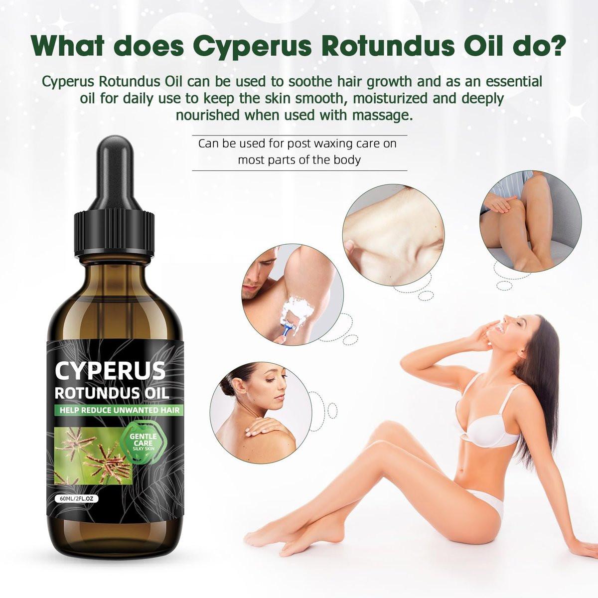 SKSOYT 2 Stück Cyperus Rotundus Öl zur Haarentfernung, Natürliches Öl zur Reduzierung unerwünschten Haarwuchses, Beruhigend & Feuchtigkeitsspendend, Verkleinert Poren, Sanfte Hautpflege