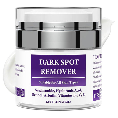 Jessasjet Dark Spot Remover für Gesicht & Körper – Fortschrittliche Korrekturcreme mit Niacinamid, Retinol, Arbutin, Hyaluronsäure & Vitaminen B5, C, E – Reduziert Altersflecken, Sonnenflecken und Sommersprossen (1,69 Fl Oz)