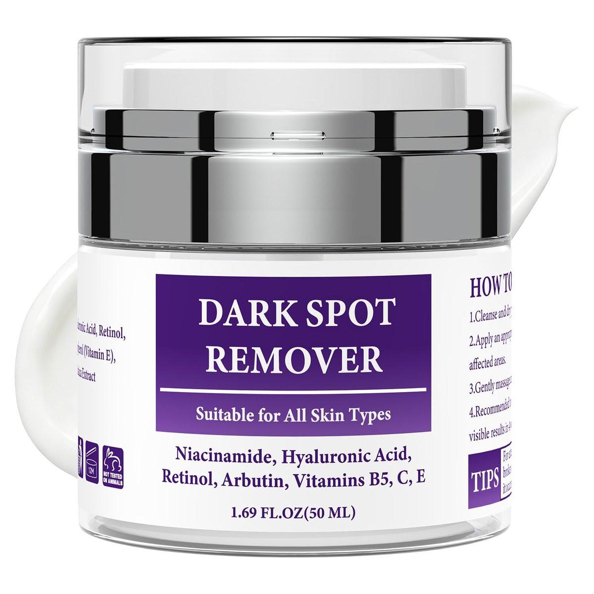 Jessasjet Dark Spot Remover für Gesicht & Körper – Fortschrittliche Korrekturcreme mit Niacinamid, Retinol, Arbutin, Hyaluronsäure & Vitaminen B5, C, E – Reduziert Altersflecken, Sonnenflecken und Sommersprossen (1,69 Fl Oz)