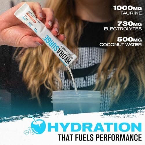 Jacked Factory Hydrasurge Electrolyte Pulver-Päckchen – Zuckerfrei & natürlich gesüßt – Keto & vegan freundlich, löst sich leicht auf – 30 Stick-Packs, Orange Mango