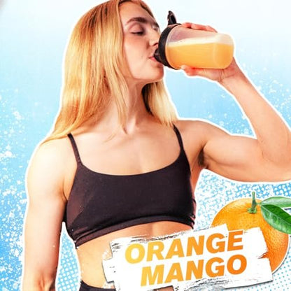 Jacked Factory Hydrasurge Electrolyte Pulver-Päckchen – Zuckerfrei & natürlich gesüßt – Keto & vegan freundlich, löst sich leicht auf – 30 Stick-Packs, Orange Mango