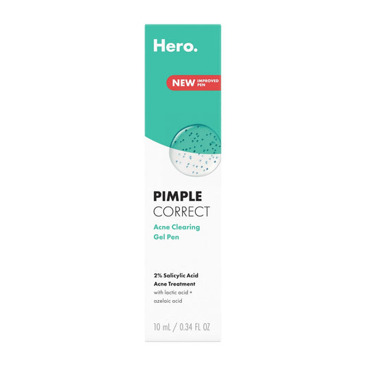Hero Cosmetics Pimple Correct Akne-Gel-Stift – Maximale Stärke mit 2% Salicylsäure, dermatologisch getestet für aktuelle und zukünftige Pickel (1 Stück)