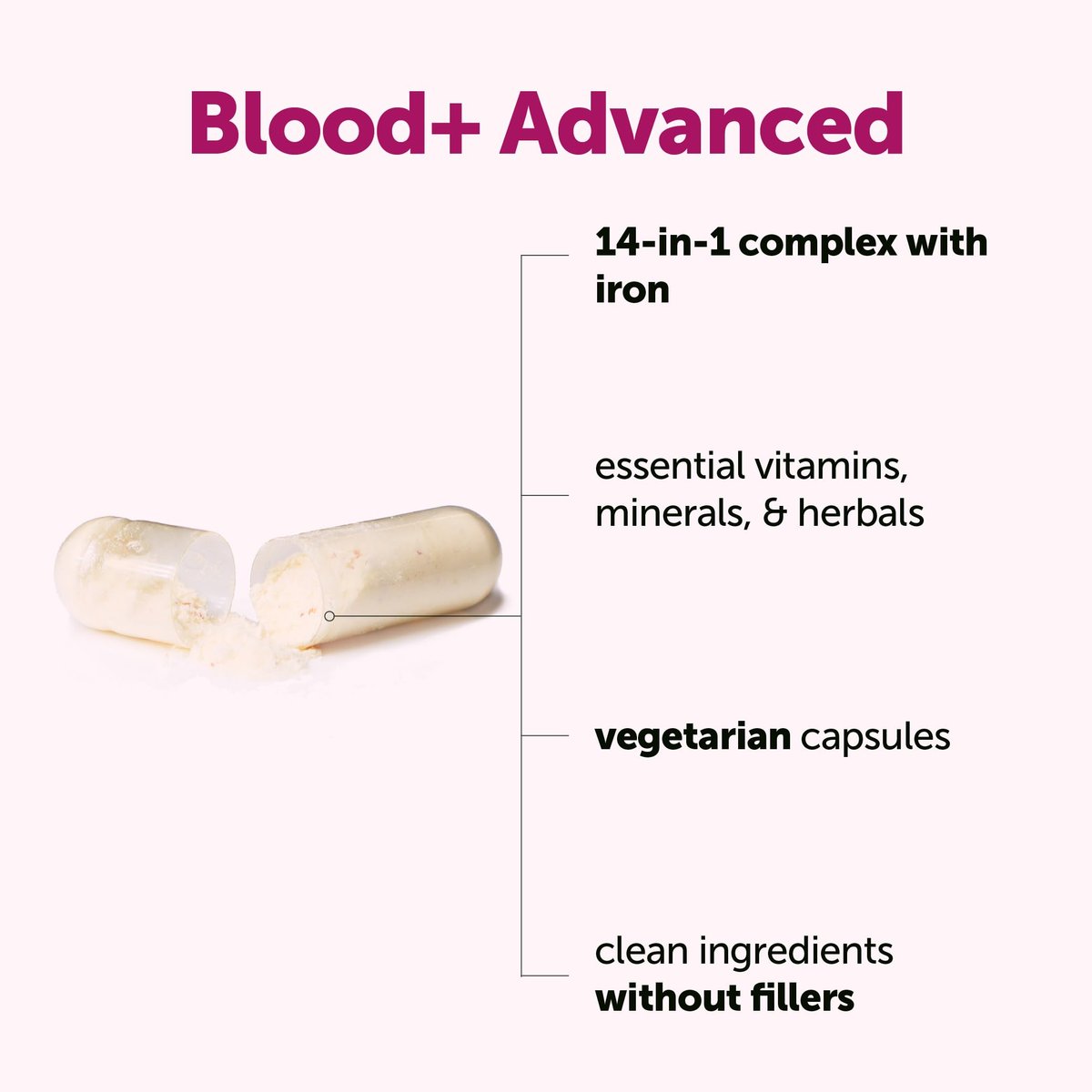 Micro Ingredients Blood+ Advanced Eisenpräparat, 240 vegane Kapseln | 14-in-1 Eisenbisglycinat mit Folat, Vitaminen B, C | Chelat-Eisenkomplex mit pflanzlicher Mischung | Non-GMO