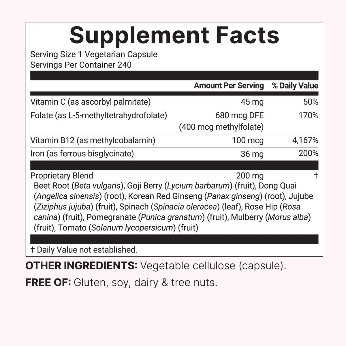 Micro Ingredients Blood+ Advanced Eisenpräparat, 240 vegane Kapseln | 14-in-1 Eisenbisglycinat mit Folat, Vitaminen B, C | Chelat-Eisenkomplex mit pflanzlicher Mischung | Non-GMO
