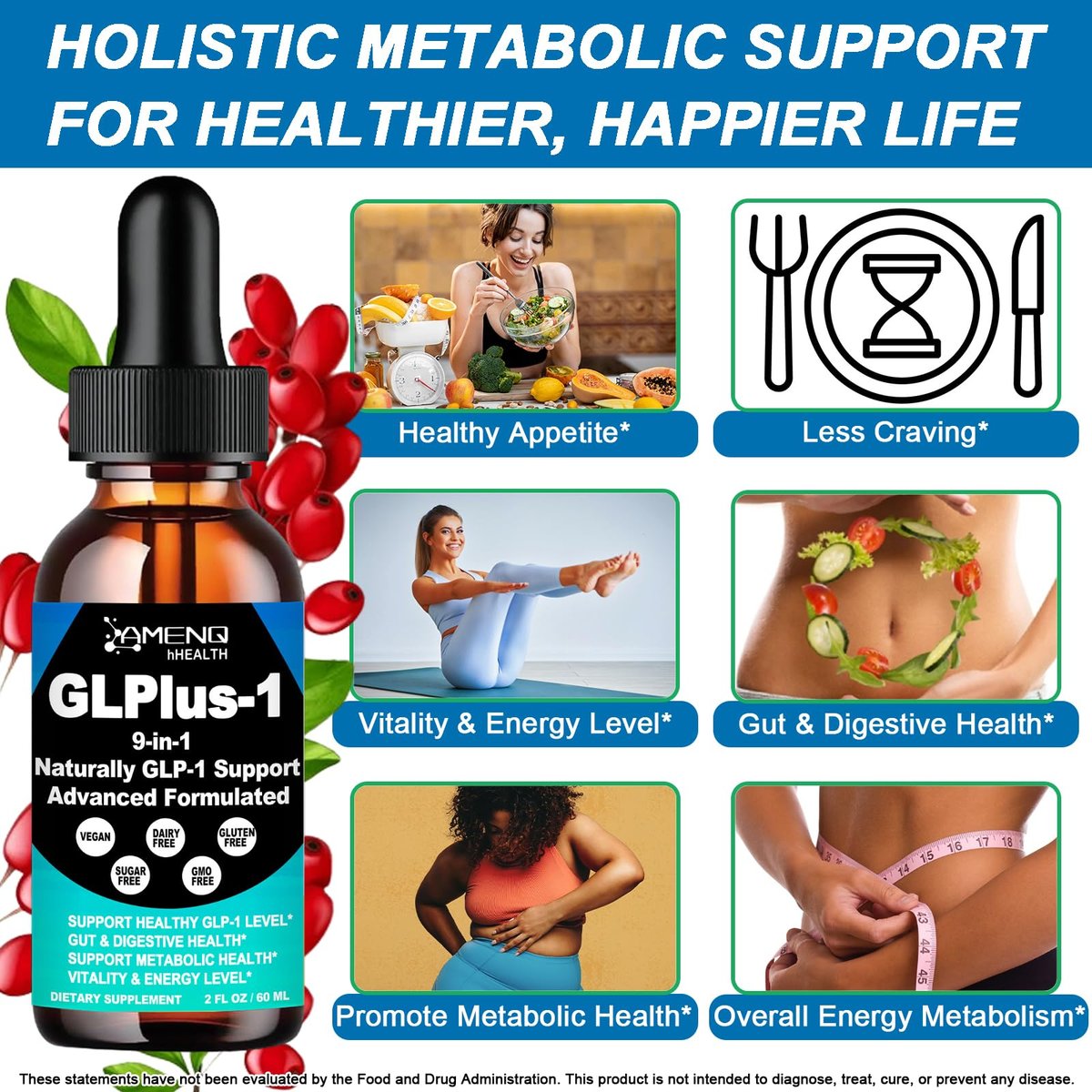 Berberin Liquid Tropfen mit Ceylon Zimt, Grüntee, Eriocitrin, Curcumin & Aloe Vera – Stoffwechsel, Verdauung & GLP-1 Unterstützung – Schnell wirkende orale Lösung für Frauen und Männer