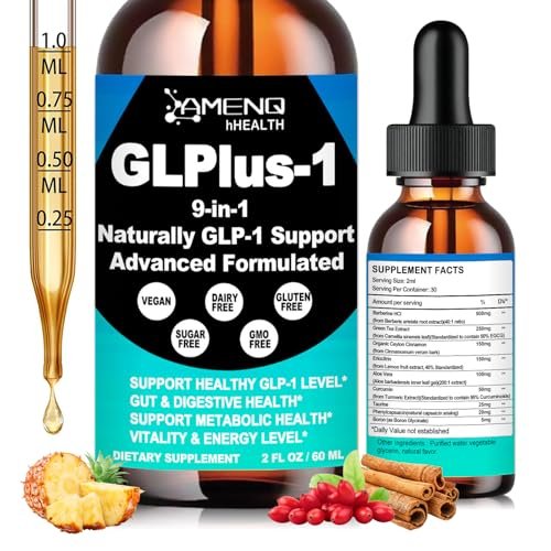Berberin Liquid Tropfen mit Ceylon Zimt, Grüntee, Eriocitrin, Curcumin & Aloe Vera – Stoffwechsel, Verdauung & GLP-1 Unterstützung – Schnell wirkende orale Lösung für Frauen und Männer