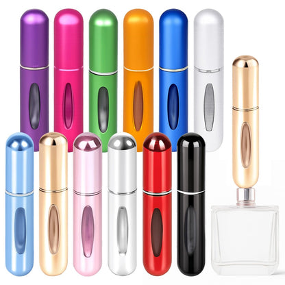 YXGTHGQZ 12er Pack nachfüllbare Parfümzerstäuber für Reisen – 5 ml Mini-Kölnernachfüllflaschen, tragbare Parfümzerstäuber für Damen & Herren, TSA-geprüftes Familienset für Zuhause und Reisen