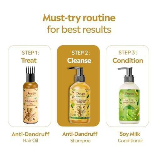 Deyga Intensive Scalp Repair Anti-Schuppen-Shampoo 220ml – Kontrolliert Flocken, Reduziert Juckreiz, Beugt Trockenheit und Haarausfall vor, Reinigt die Kopfhaut mit Rosmarin, Ingwer, Kokos- und Rapsöl für gesundes Haar