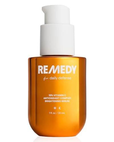 Remedy for Daily Defense | 15% Vitamin C Complex Aufhellendes Serum | Stabilisiertes Vitamin C mit Antioxidantien der nächsten Generation, Ferulasäure, Ectoin | Duftfrei | Von Dermatologin Dr. Shah | 30 ml