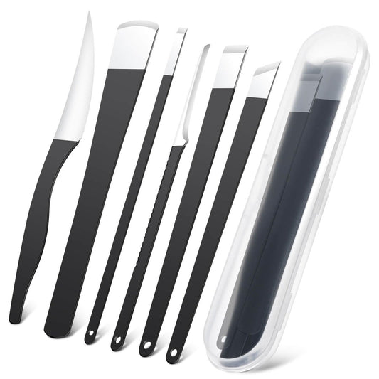 6-teiliges Pediküre-Messer-Set – Professionelles Fußmesser mit Aufbewahrungsbox, Nagelpilz-Entfernungswerkzeug, Hornhautentferner für Hände und Füße