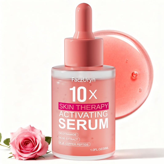 Fymiox Rotes Lichttherapie Serum – Rotlicht-Aktivierungsserum mit Vitamin E und Rosen-Extrakt für das Gesicht, 30 ml