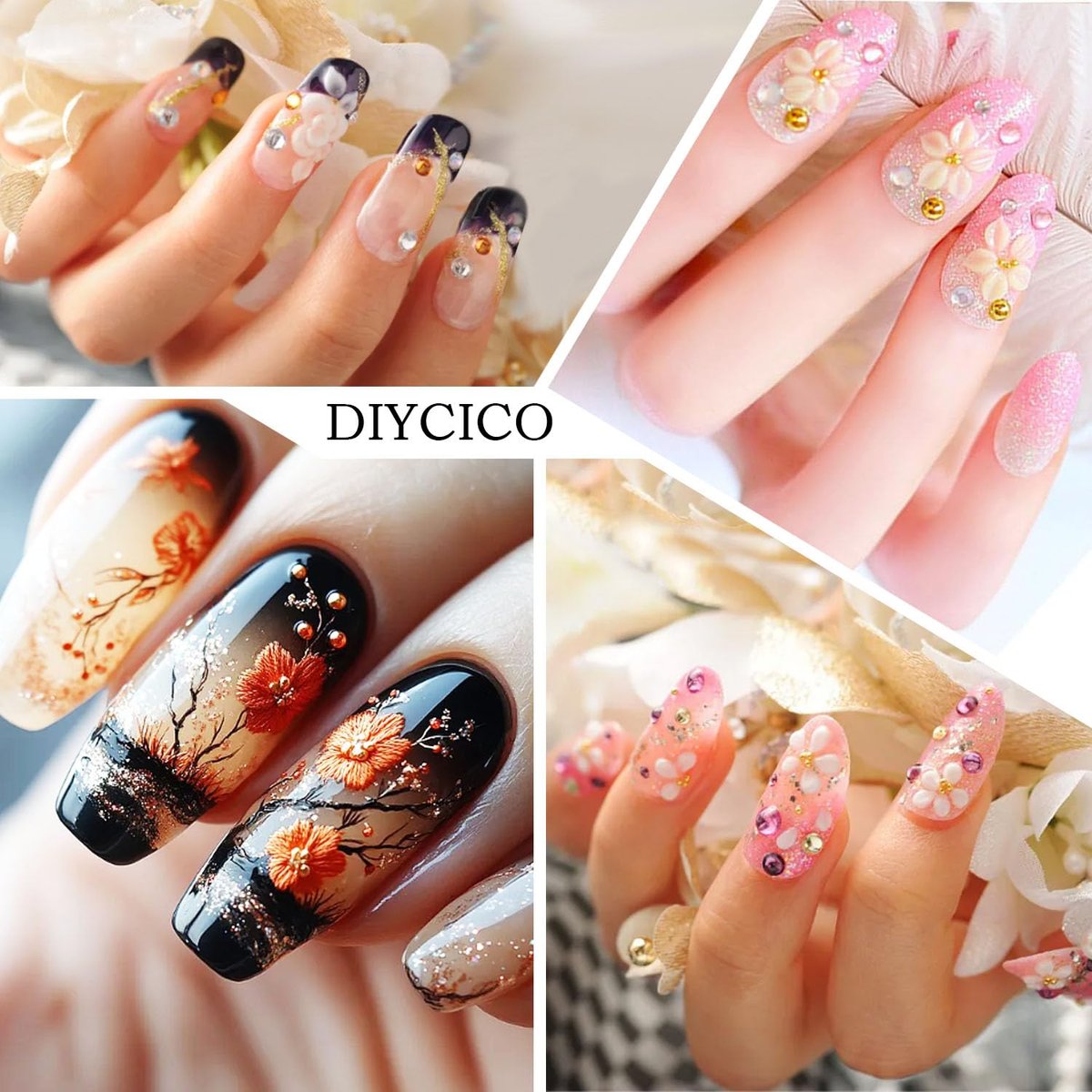 24-teiliges Nagelkunst-Set mit Nagelständern, Pinseln, Paletten und Dotting-Werkzeugen – DIY Nageldesign für Anfänger und Profis