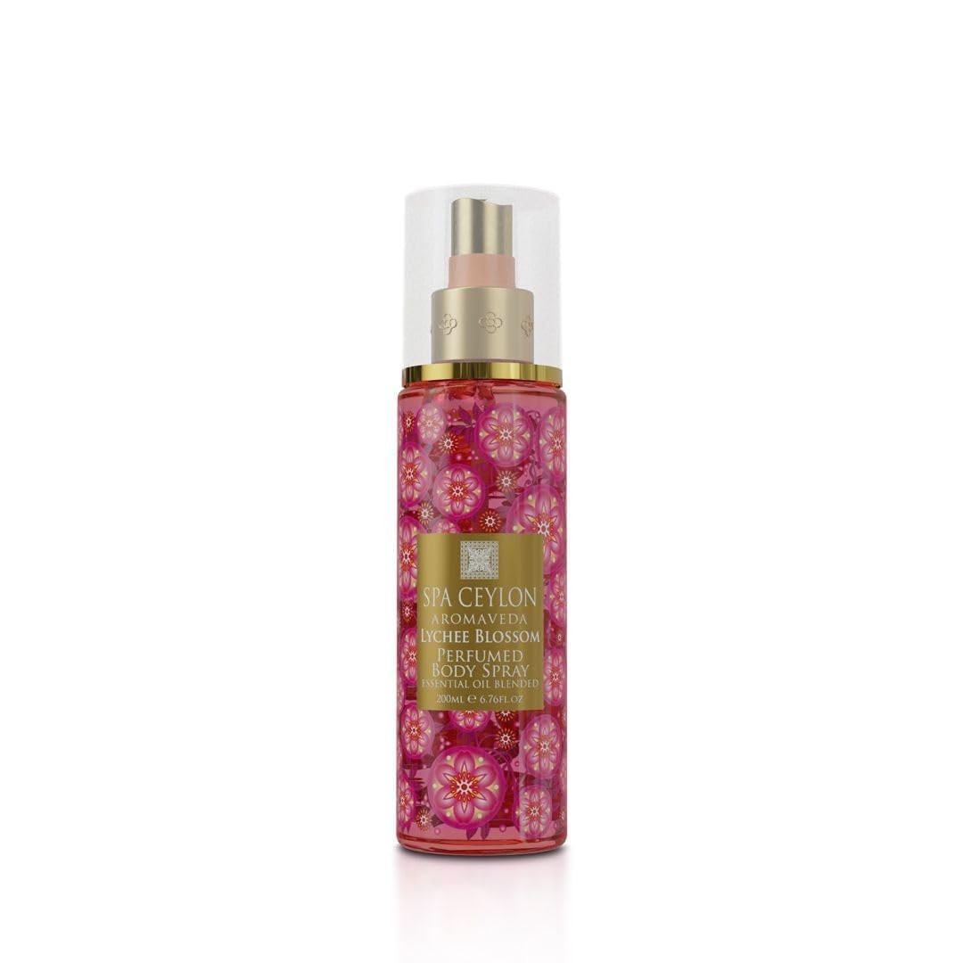 SPA CEYLON Lychee Blossom Body Spray – Fruchtig-blumiger Duftnebel für Frauen mit Lychee Blossom, Asiatischem Veilchen & Inselblumen, Erfrischendes Körperparfum, 200 ml