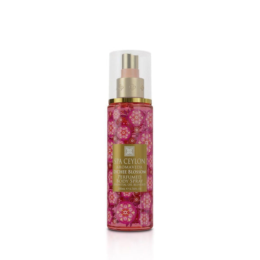 SPA CEYLON Lychee Blossom Body Spray – Fruchtig-blumiger Duftnebel für Frauen mit Lychee Blossom, Asiatischem Veilchen & Inselblumen, Erfrischendes Körperparfum, 200 ml
