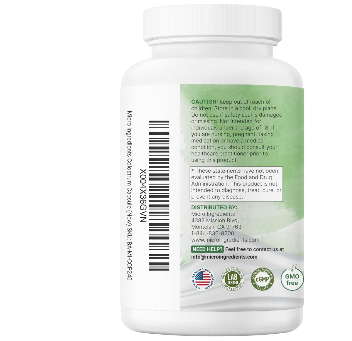 Micro Ingredients Bovines Kolostrum 1.000 mg pro Portion, 240 Kapseln | 40% IgG mit Kollagen & Probiotika | Kolostrum-Ergänzung mit 10 probiotischen Stämmen | Non-GVO, Glutenfrei