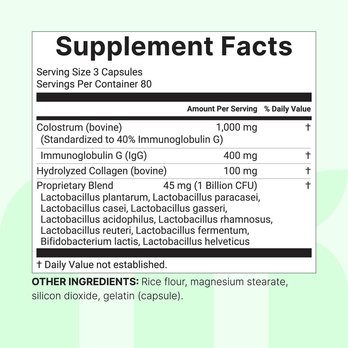 Micro Ingredients Bovines Kolostrum 1.000 mg pro Portion, 240 Kapseln | 40% IgG mit Kollagen & Probiotika | Kolostrum-Ergänzung mit 10 probiotischen Stämmen | Non-GVO, Glutenfrei