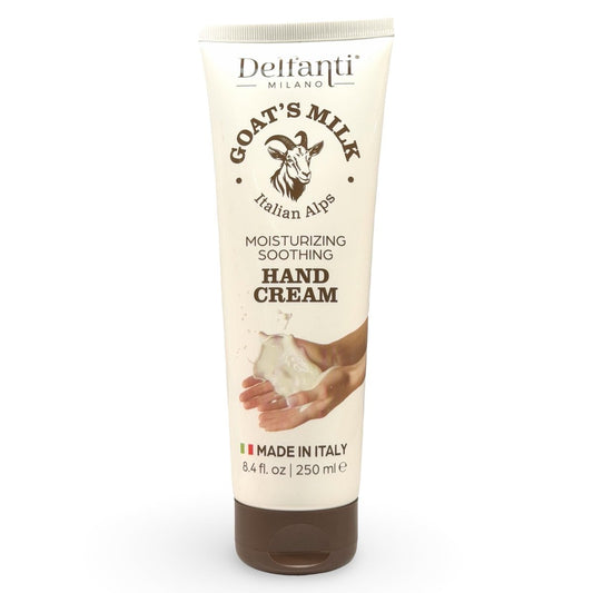 Delfanti-Milano Ziegenmilch Feuchtigkeitsspendende Handcreme | 250 ml Hergestellt in Italien